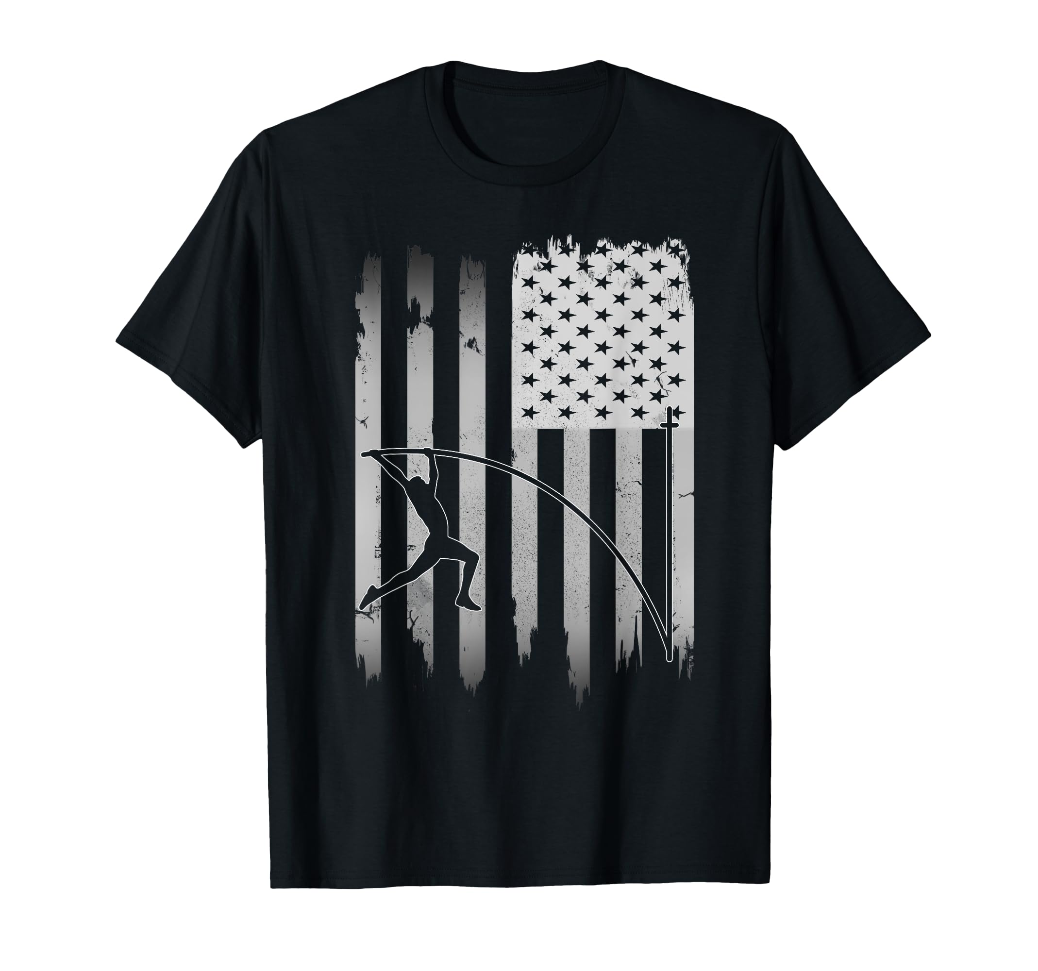 Pole Vault Usa American Flag 4Th July T-Shirt - Novelty Apparel Unisex - T-Shirt, Sweatshirt, Hoodie
