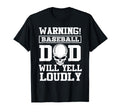 Warning Baseball Dad Skull Softball T-Shirt - Aesthetic Graphic Men Women - T-Shirt, Sweatshirt, Hoodie