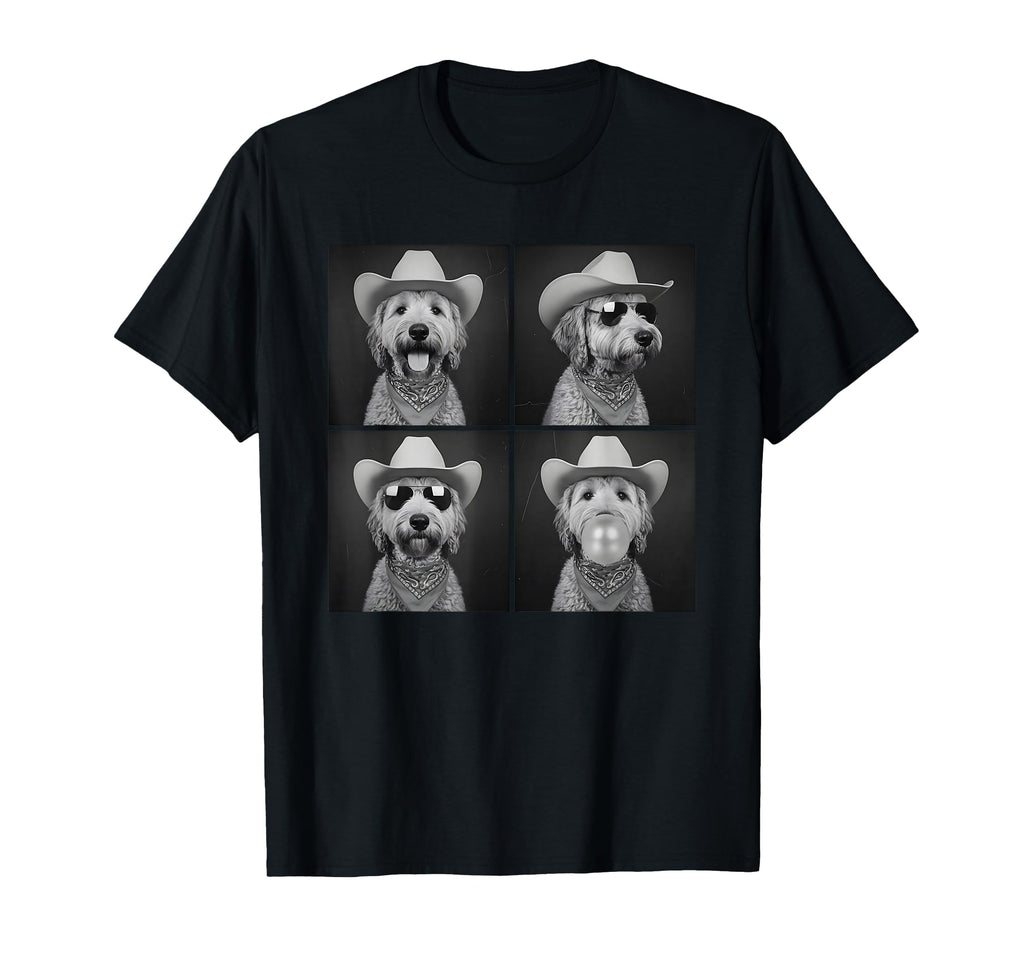 Photobooth Golden Doodle Selfie Cowboy T-Shirt - Minimalist Print Unisex - T-Shirt, Sweatshirt, Hoodie