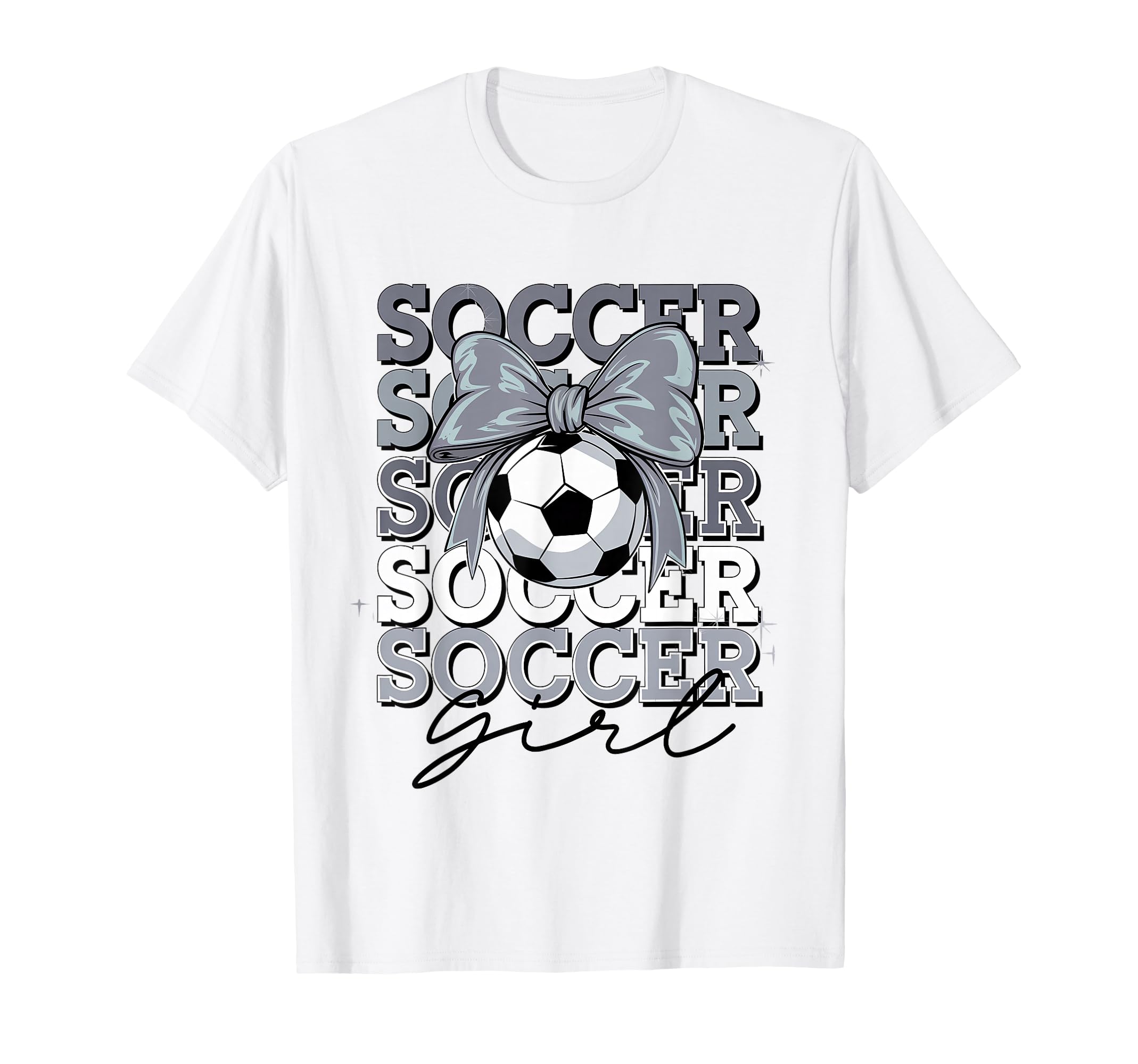 Groovy Soccer Coquette Bow Soccer T-Shirt - Custom Art Print Men Women - T-Shirt, Sweatshirt, Hoodie