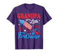 Grandpa Little Firecracker 4Th July T-Shirt - Novelty Apparel Unisex - T-Shirt, Sweatshirt, Hoodie