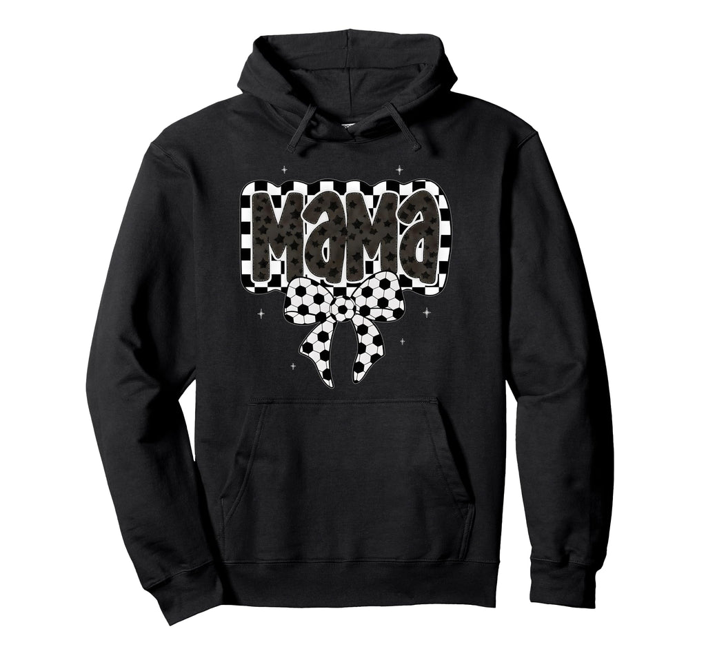 Soccer Mama Coquette Checkered Bow Hoodie - Fun Novelty Design Men Women - T-Shirt, Sweatshirt, Hoodie