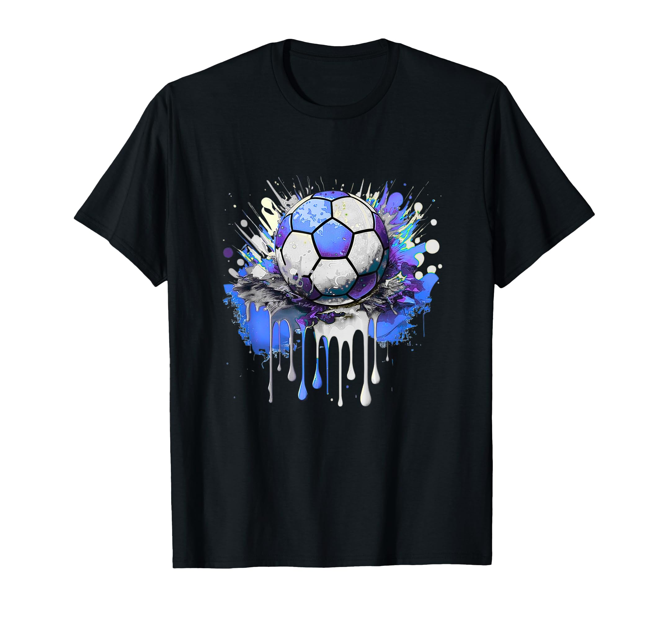 Colorful Soccer Ball Sports Art T-Shirt - Novelty Apparel for Adults - T-Shirt, Sweatshirt, Hoodie