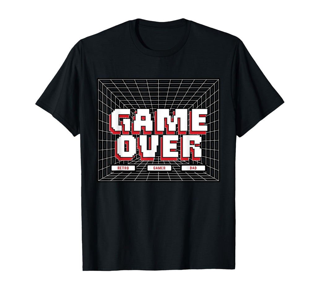 Pixel Game Over Arcade Dad T-Shirt - Novelty Apparel for Adults - T-Shirt, Sweatshirt, Hoodie