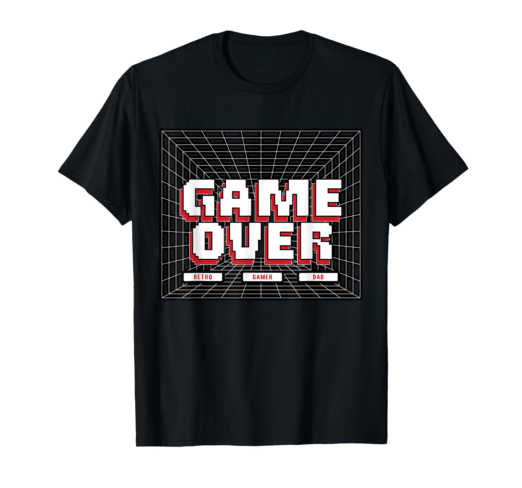 Pixel Game Over Arcade Dad T-Shirt - Novelty Apparel for Adults - T-Shirt, Sweatshirt, Hoodie
