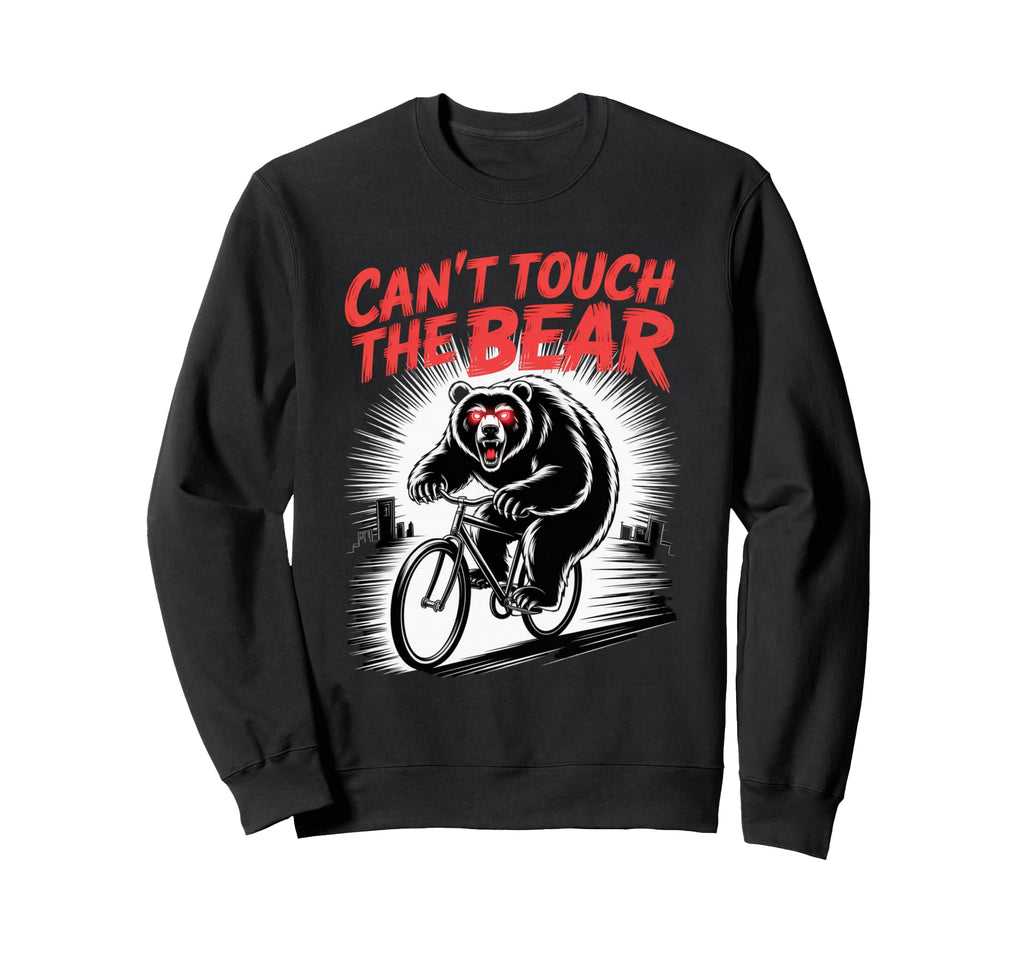 Funny Bear Cycling Cyclist Bicycle Sweatshirt - Minimalist Print Men Women - T-Shirt, Sweatshirt, Hoodie
