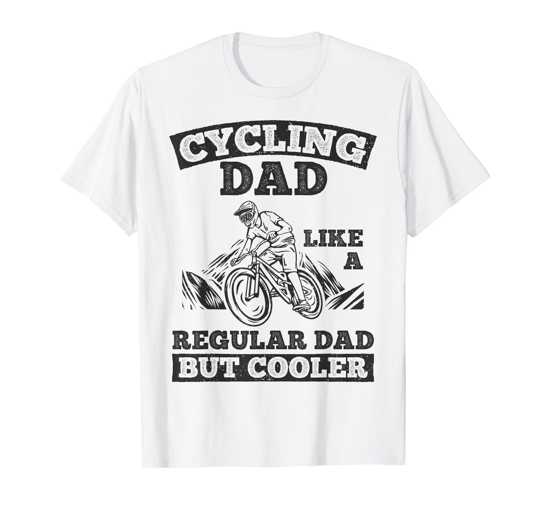 Cycling Dad Like Regular Dad But Cooler T-Shirt - Minimalist Print Unisex - T-Shirt, Sweatshirt, Hoodie