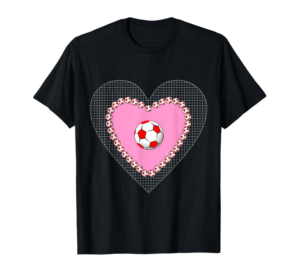 Valentine Heart Soccer Football Balls T-Shirt - Streetwear Style Men Women - T-Shirt, Sweatshirt, Hoodie