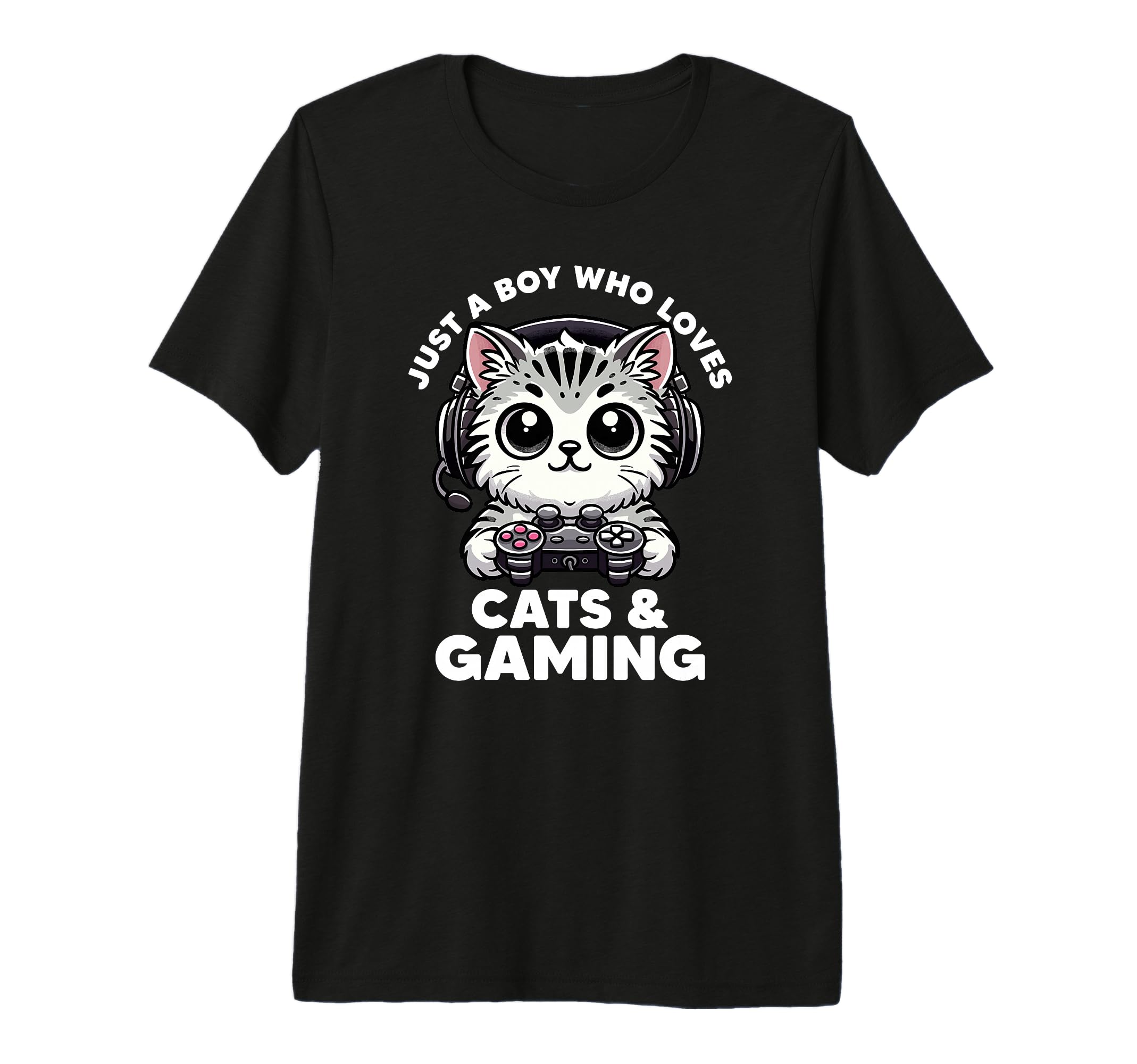 Just Who Loves Cats Gaming Cat Dad T-Shirt - Novelty Apparel for Adults - T-Shirt, Sweatshirt, Hoodie