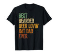 Best Bearded Beer Lovin Cat Dad Beer Dad T-Shirt - Unique Graphic Unisex - T-Shirt, Sweatshirt, Hoodie