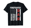Firefighter Flag Fathers Day 2018 Dad T-Shirt - Aesthetic Graphic Unisex - T-Shirt, Sweatshirt, Hoodie
