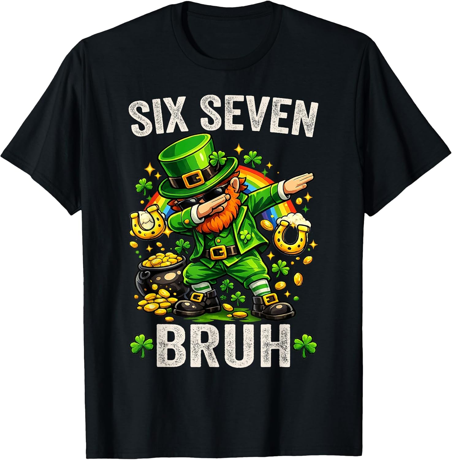 Bruh St Patricks Day Six Seven Kids Boys Men Women 67 - Adult & Kids T-Shirts, Sweatshirts & Hoodies apparel design preview 1