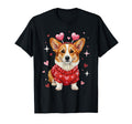 Corgi Valentine Heart Valentines Day T-Shirt - Custom Art Print Unisex - T-Shirt, Sweatshirt, Hoodie