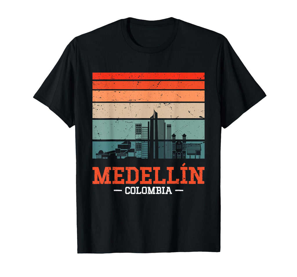 Medellin Colombia Sunset Skyline T-Shirt - Aesthetic Graphic for Adults - T-Shirt, Sweatshirt, Hoodie