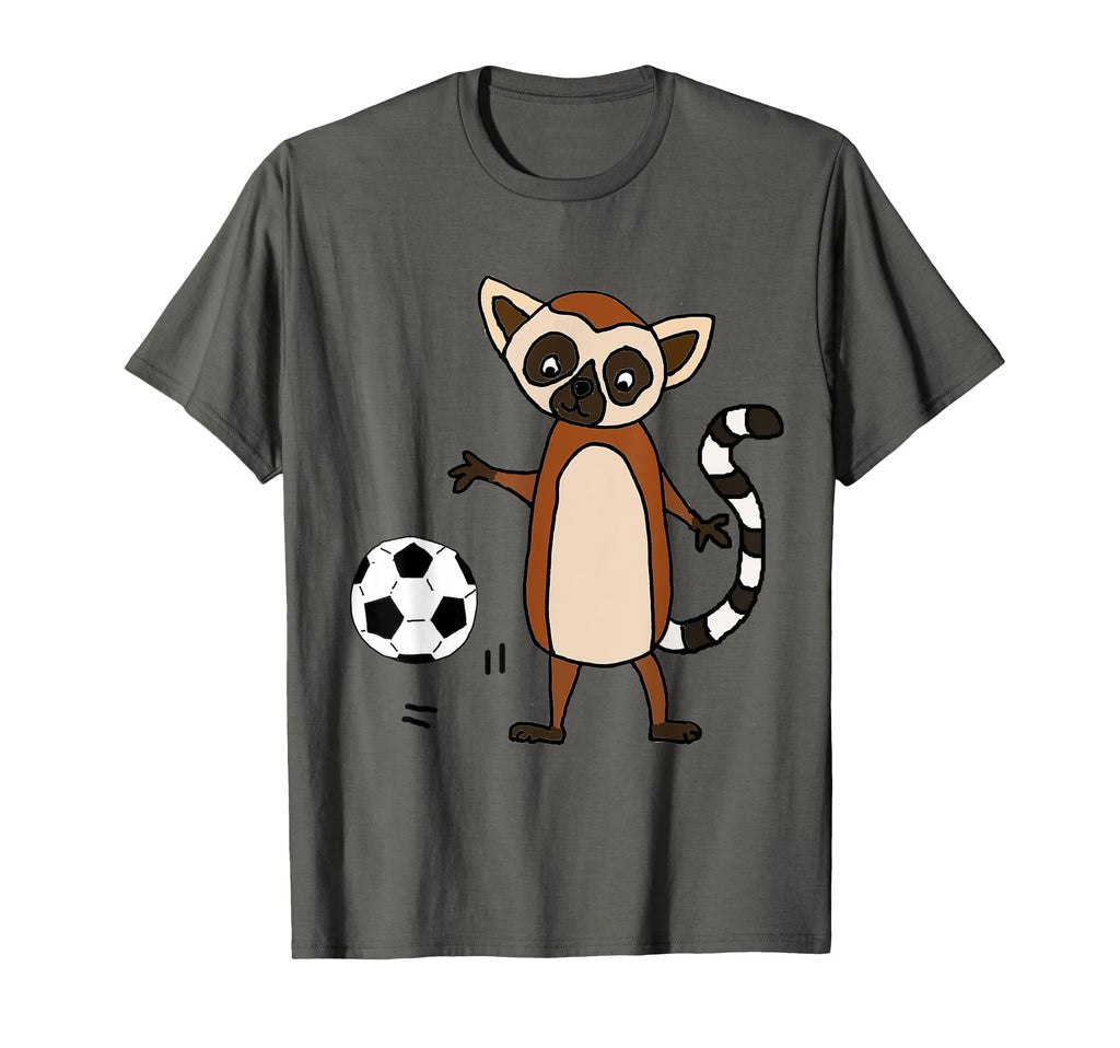 Smilealottees Lemur Playing Soccer T-Shirt - Aesthetic Graphic for Adults - T-Shirt, Sweatshirt, Hoodie