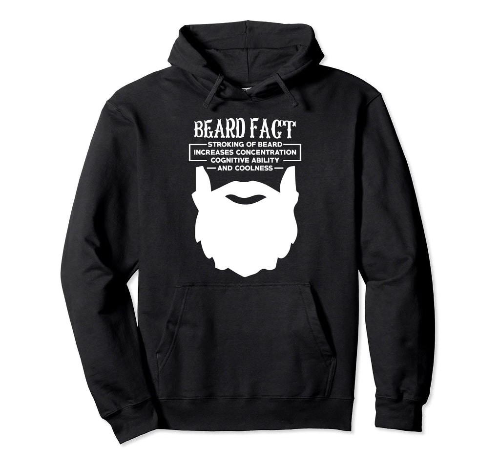 Beard Fact Bearded Barber Mustache Funny Hoodie - Unique Graphic Men Women - T-Shirt, Sweatshirt, Hoodie
