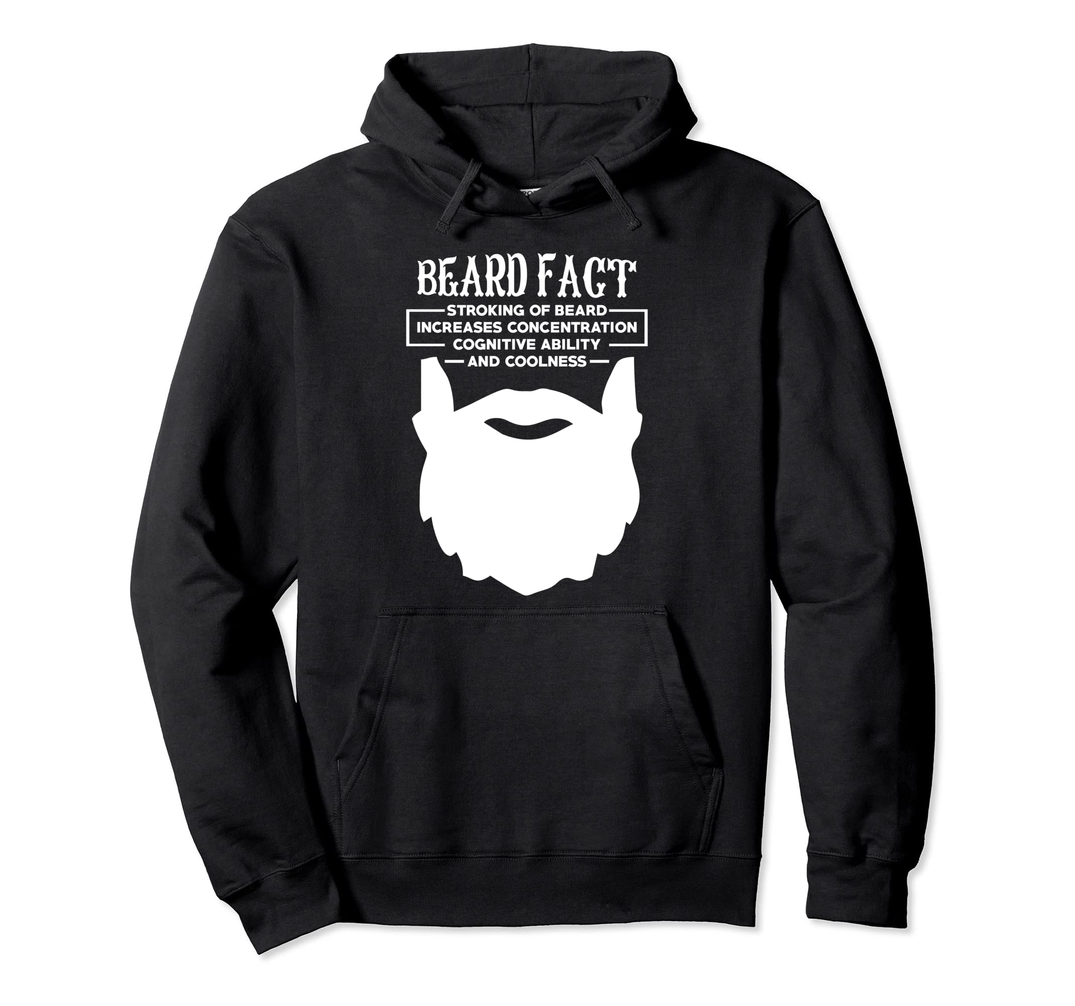 Beard Fact Bearded Barber Mustache Funny Hoodie - Unique Graphic Men Women - T-Shirt, Sweatshirt, Hoodie