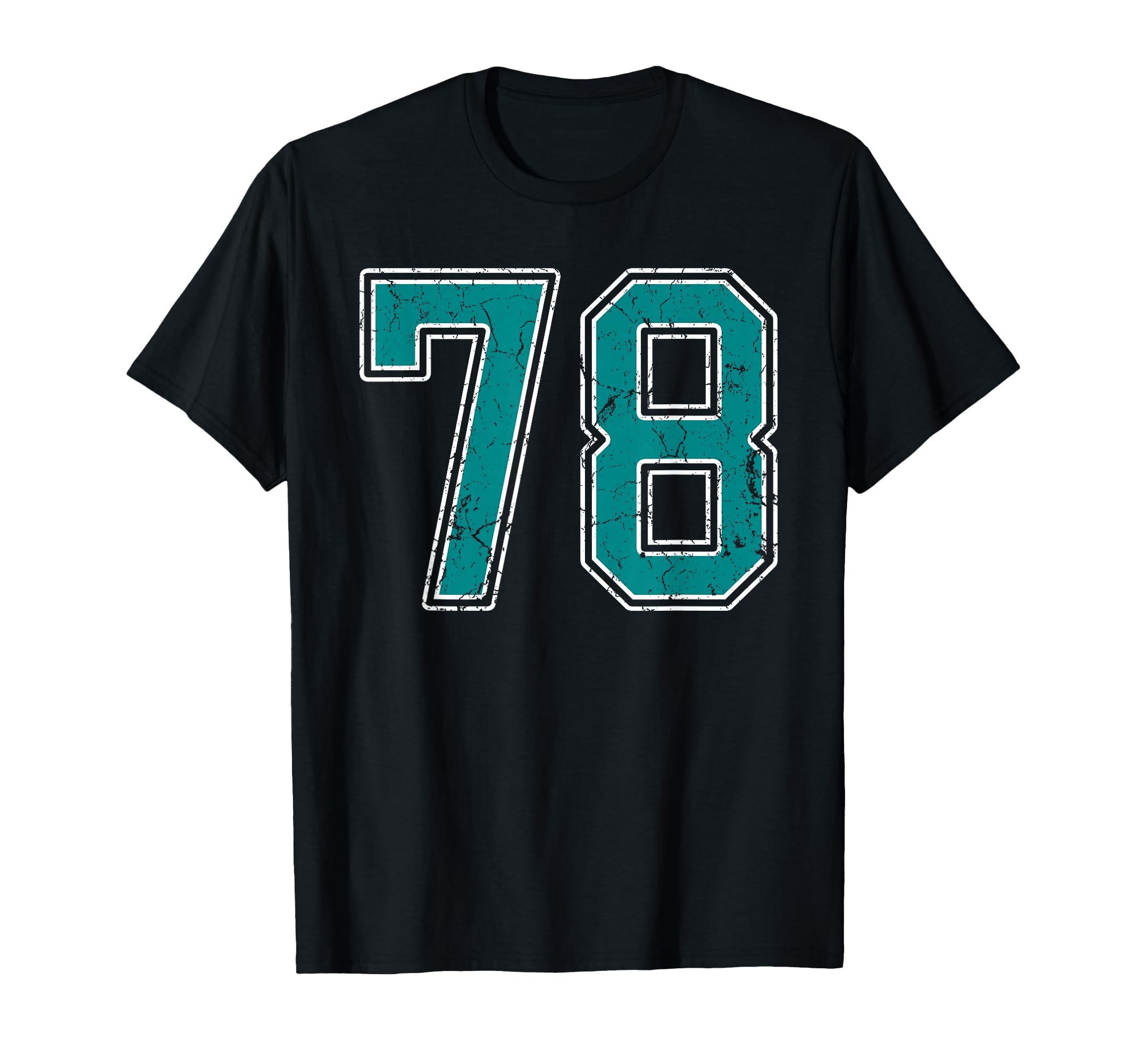 Teal And White Number 78 Jersey Player T-Shirt - Streetwear Style Unisex - T-Shirt, Sweatshirt, Hoodie