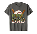 Baseball Dad Camo Flag Fathers Day T-Shirt - Graphic Print Men Women - T-Shirt, Sweatshirt, Hoodie