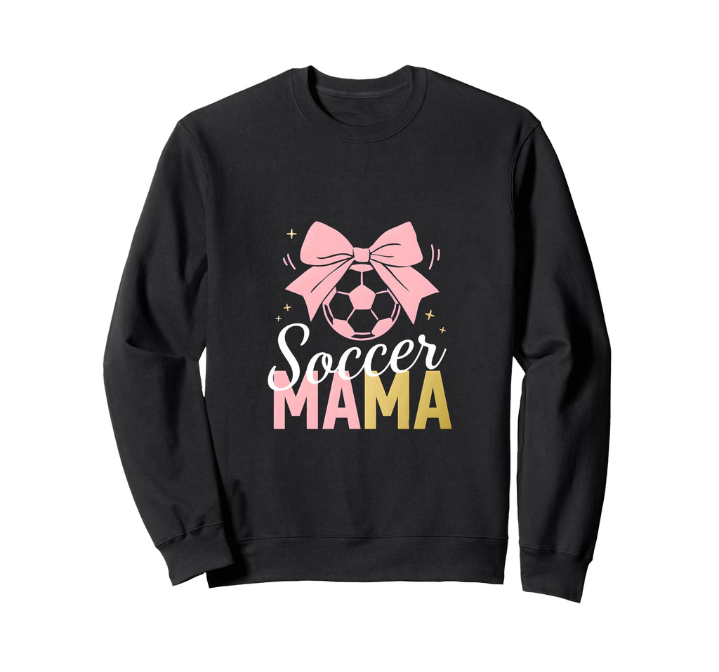 Soccer Mama Bow Soccer Mom Club Sweatshirt - Graphic Print Unisex - T-Shirt, Sweatshirt, Hoodie
