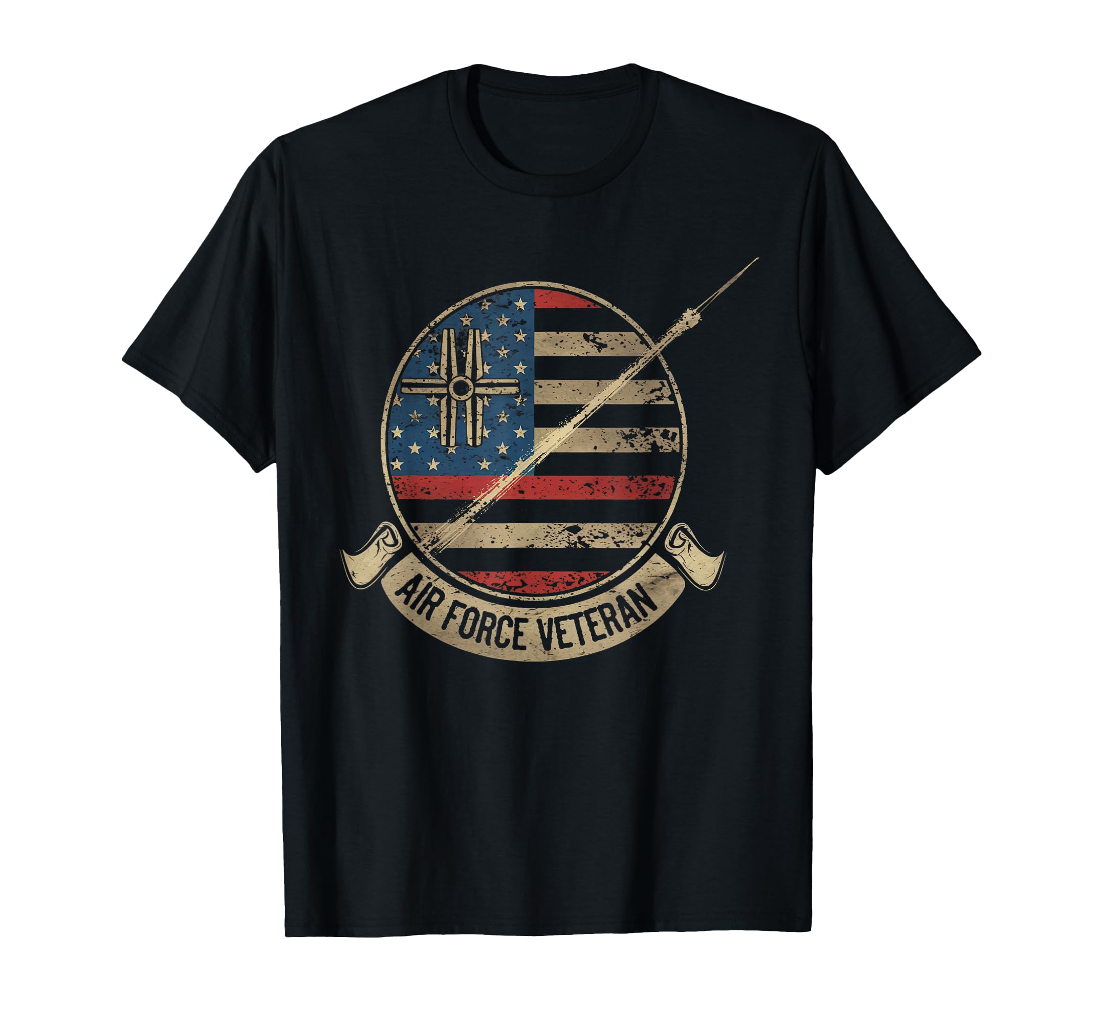 Air Force Veteran Us American Flag Dad T-Shirt - Fun Novelty Design Unisex - T-Shirt, Sweatshirt, Hoodie