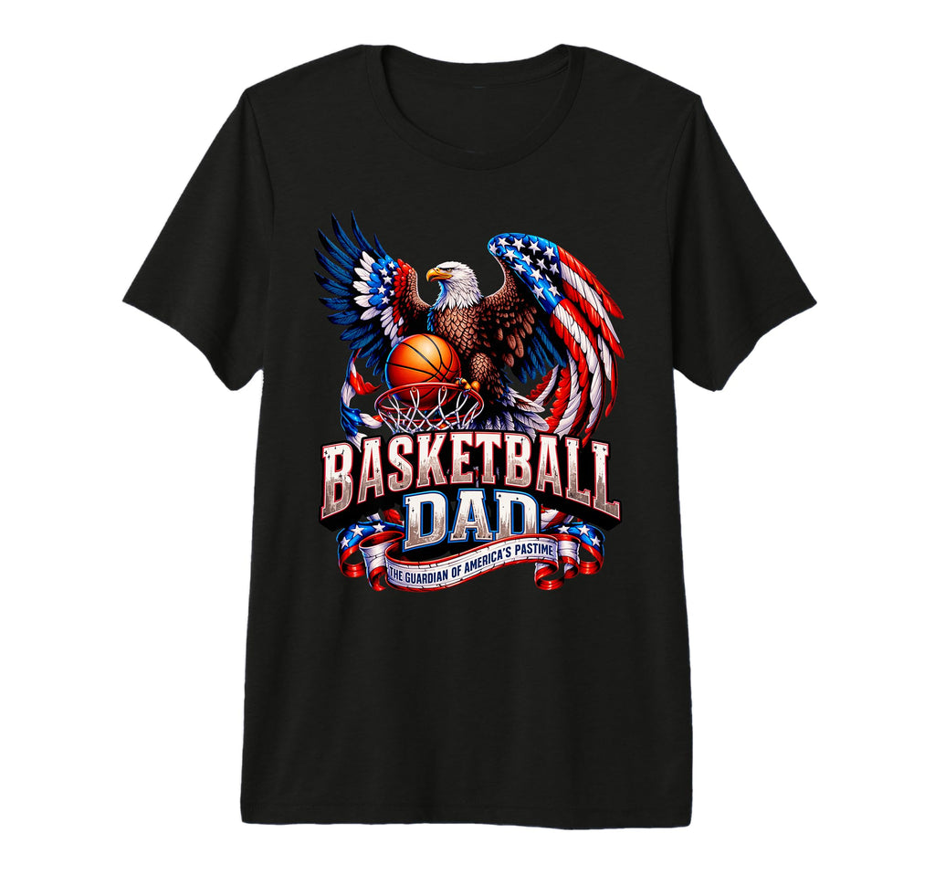 American Basketball Dad Tri Blend T-Shirt - Unique Graphic for Adults - T-Shirt, Sweatshirt, Hoodie