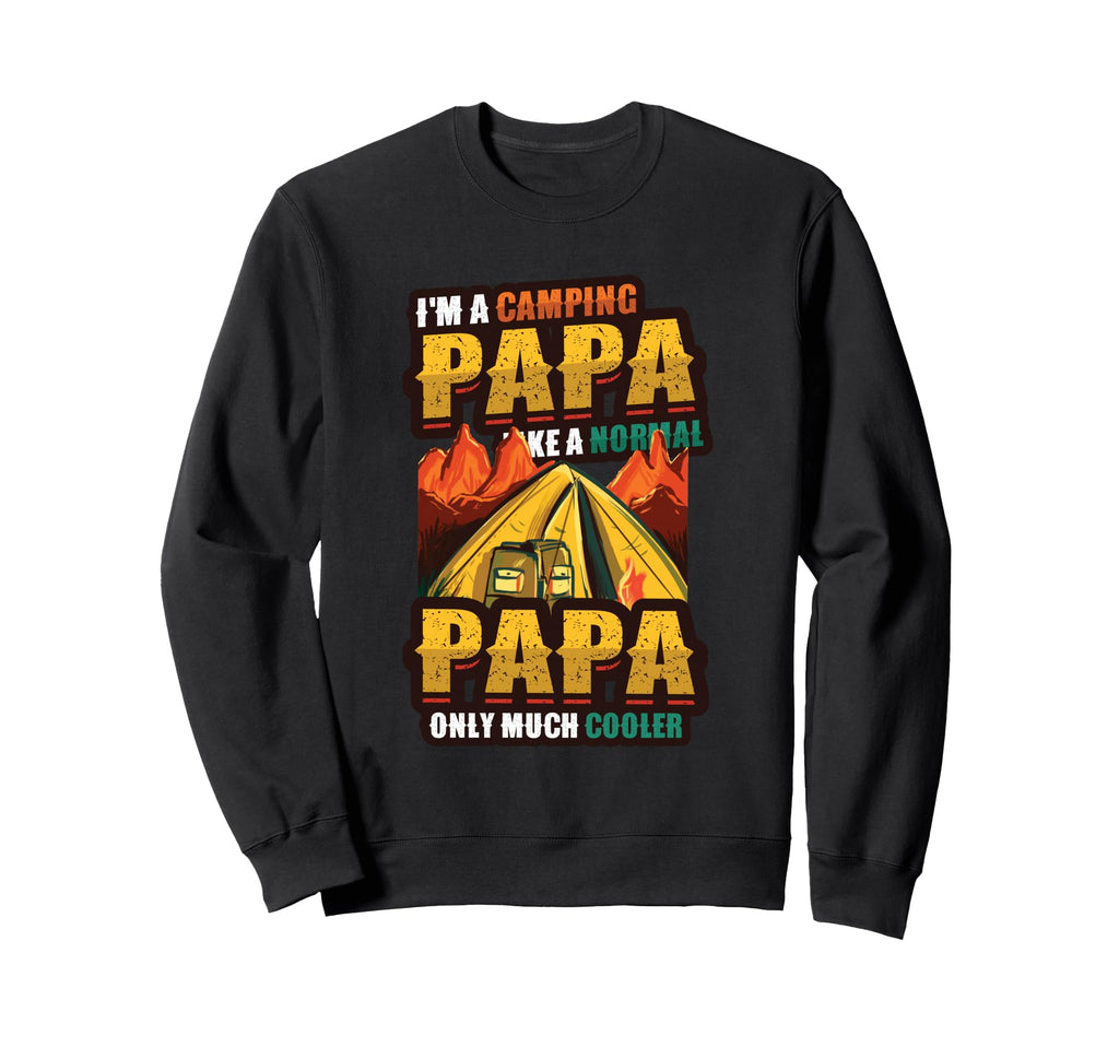 Camping Papa Campfire Dads Camping Sweatshirt - Trendy Graphic Unisex - T-Shirt, Sweatshirt, Hoodie