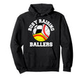 Busy Raising Ballers Funny Baseball Hoodie - Minimalist Print Men Women - T-Shirt, Sweatshirt, Hoodie