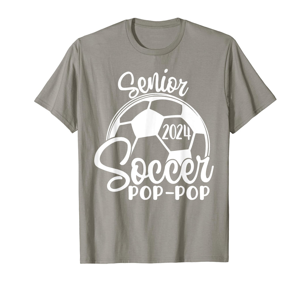 Senior Soccer Pop Pop 2024 Class T-Shirt - Aesthetic Graphic for Adults - T-Shirt, Sweatshirt, Hoodie