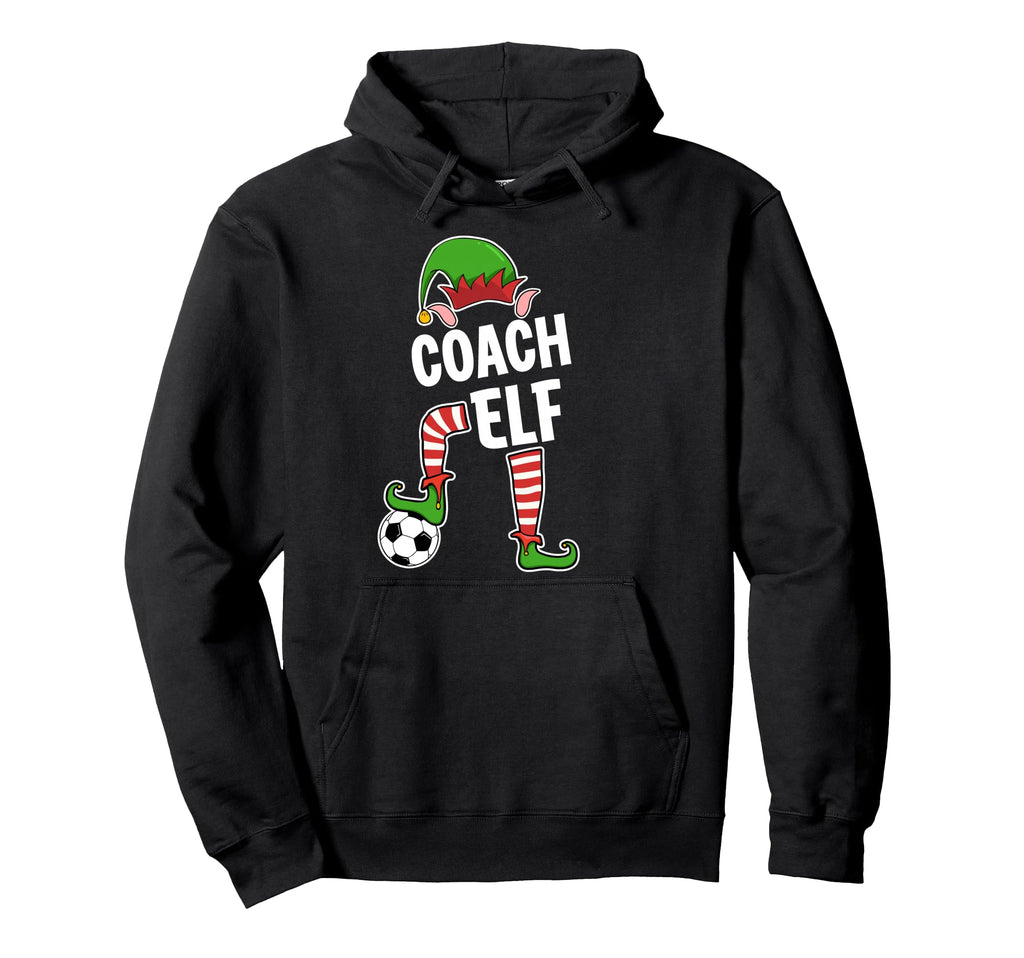 Soccer Elf Soccer Coaches Elf Hoodie - Graphic Print Unisex - T-Shirt, Sweatshirt, Hoodie