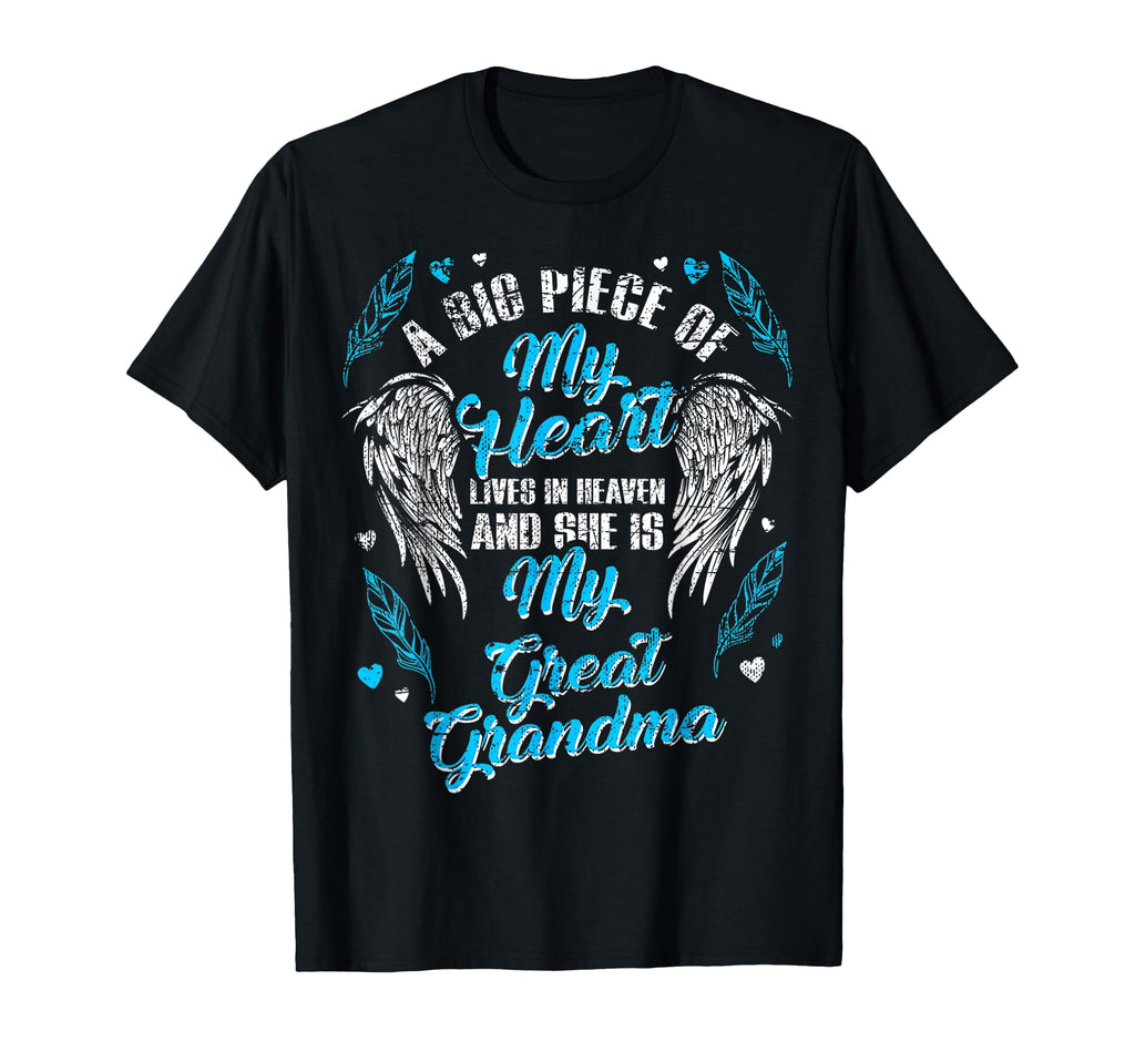My Great Grandma Lives Heaven Memorial T-Shirt - Graphic Print for Adults - T-Shirt, Sweatshirt, Hoodie