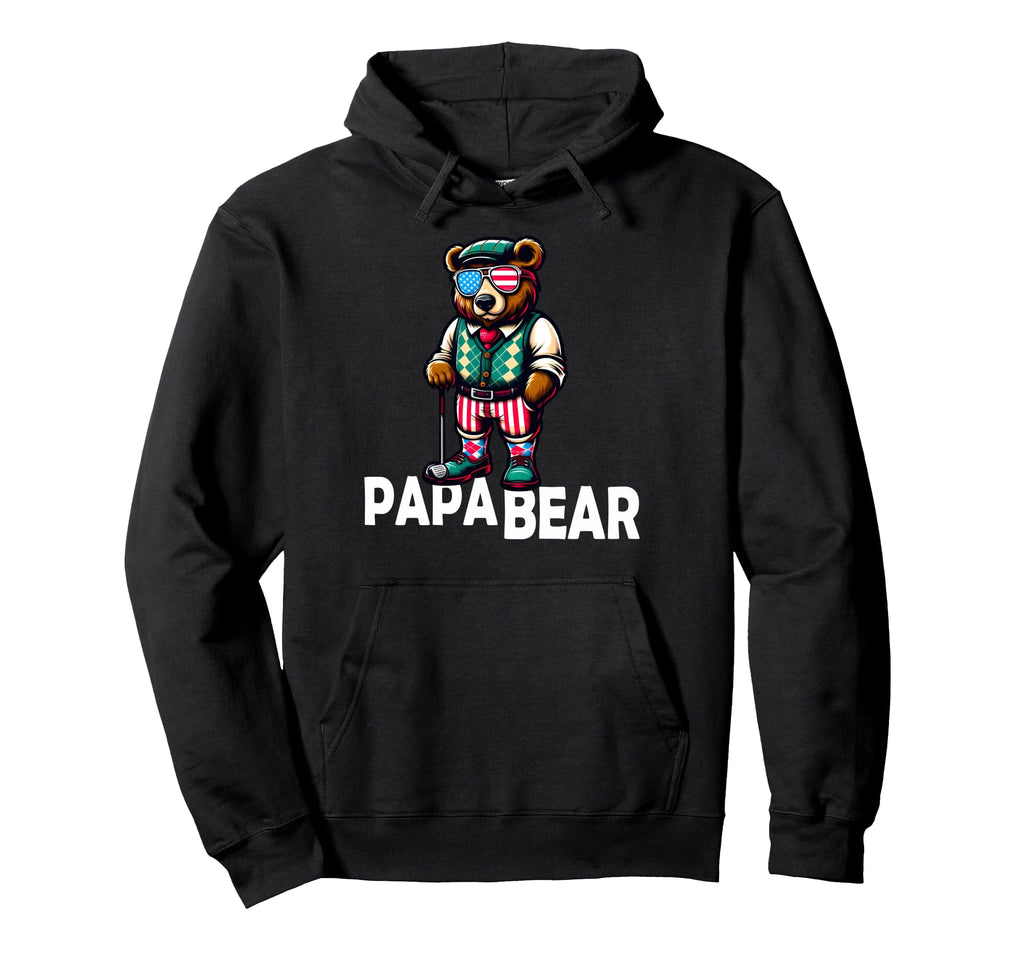 Papa Bear Gifts Funny Birthday Fun Hoodie - Custom Art Print for Adults - T-Shirt, Sweatshirt, Hoodie