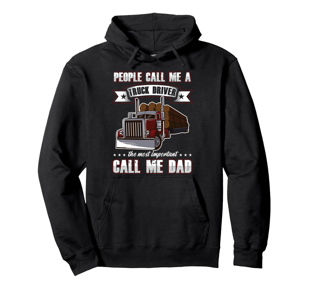 Proud Trucker Dad Truck Driver Gifts Hoodie - Trendy Graphic Unisex - T-Shirt, Sweatshirt, Hoodie