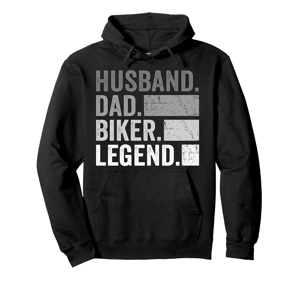 Husband Dad Biker Legend Hoodie - Graphic Print Unisex - T-Shirt, Sweatshirt, Hoodie