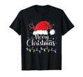 Merry Red Santa Hat Reindeer Family T-Shirt - Minimalist Print Unisex - T-Shirt, Sweatshirt, Hoodie