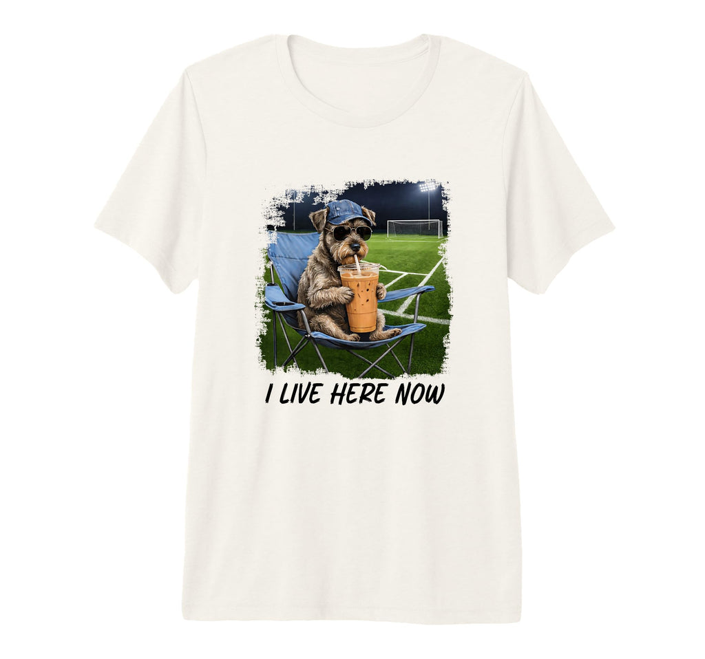Soccer Dad I Live Here Now T-Shirt - Casual Everyday Wear for Adults - T-Shirt, Sweatshirt, Hoodie