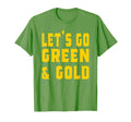 Lets Go Green Gold Game Day Team T-Shirt - Minimalist Print for Adults - T-Shirt, Sweatshirt, Hoodie