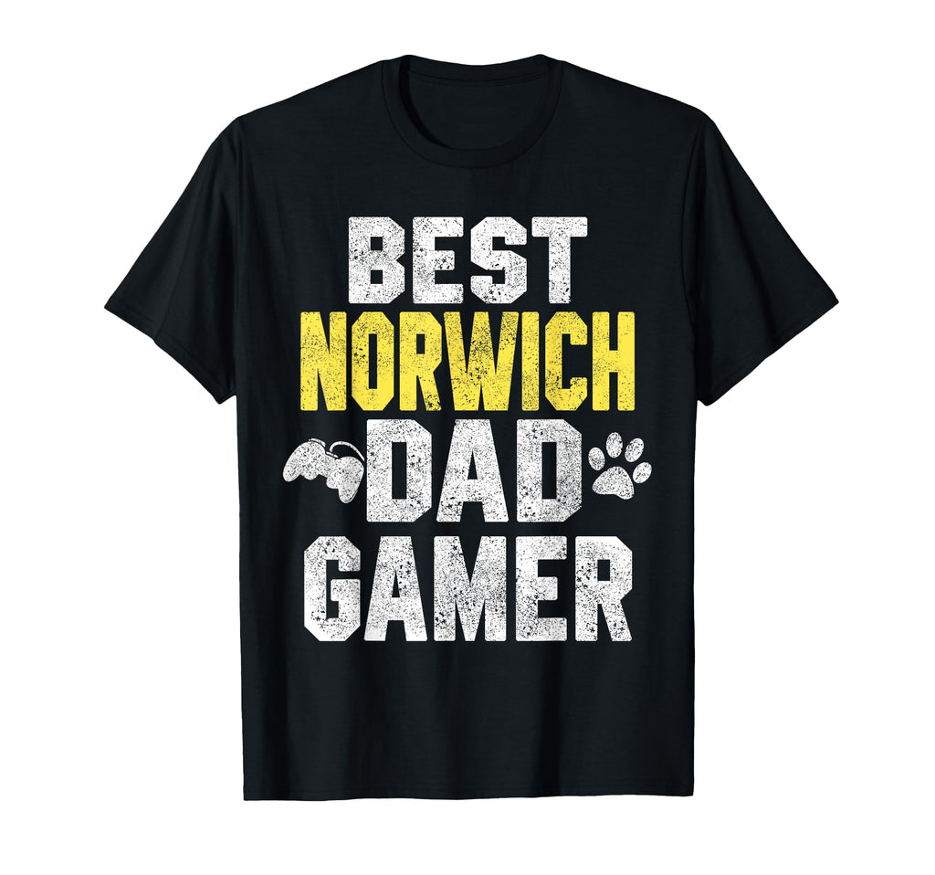 Best Norwich Dad Gamer Funny Dog T-Shirt - Aesthetic Graphic Men Women - T-Shirt, Sweatshirt, Hoodie