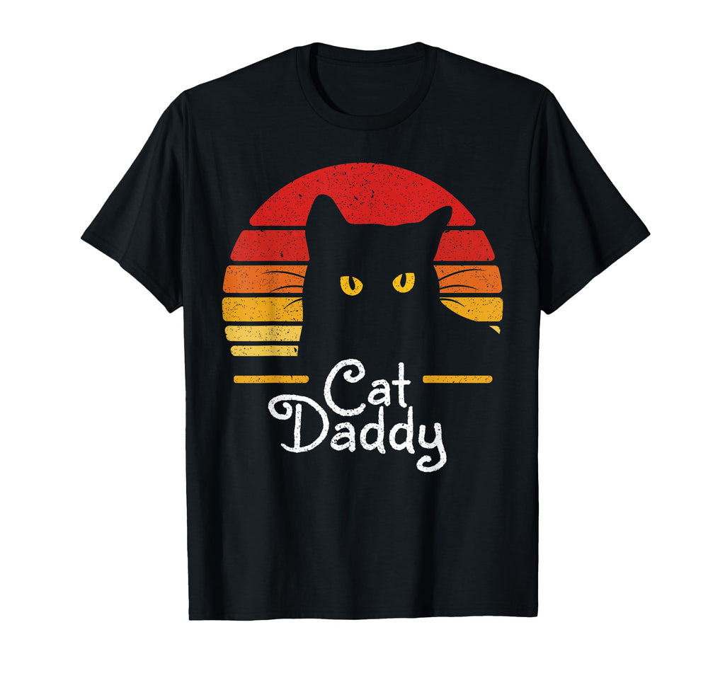 Cat Daddy 70S 80S Black Cat Funny Cat T-Shirt - Custom Art Print Men Women - T-Shirt, Sweatshirt, Hoodie