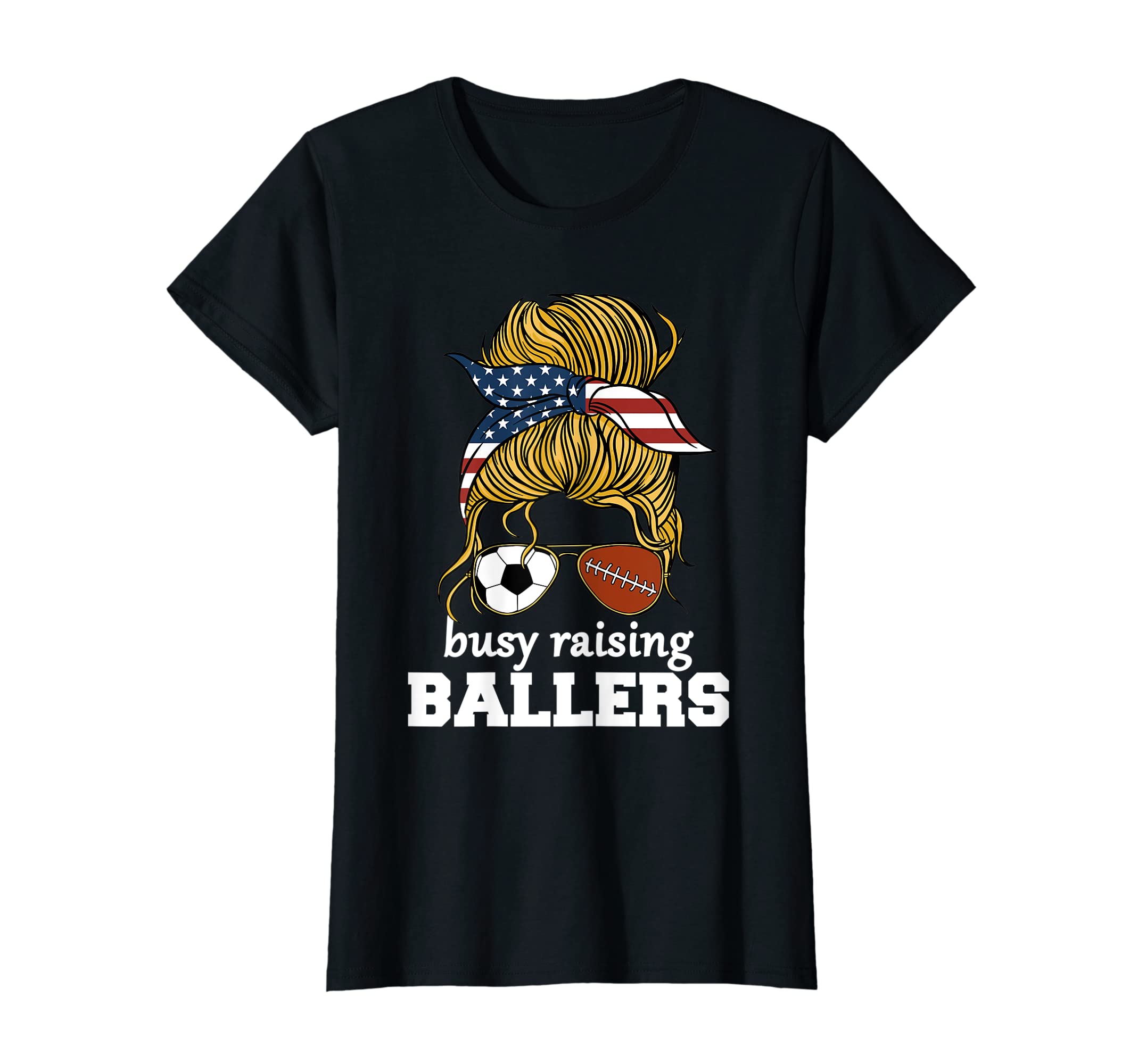 Womens Soccer And Football Mom Usa Busy T-Shirt - Aesthetic Graphic Unisex - T-Shirt, Sweatshirt, Hoodie
