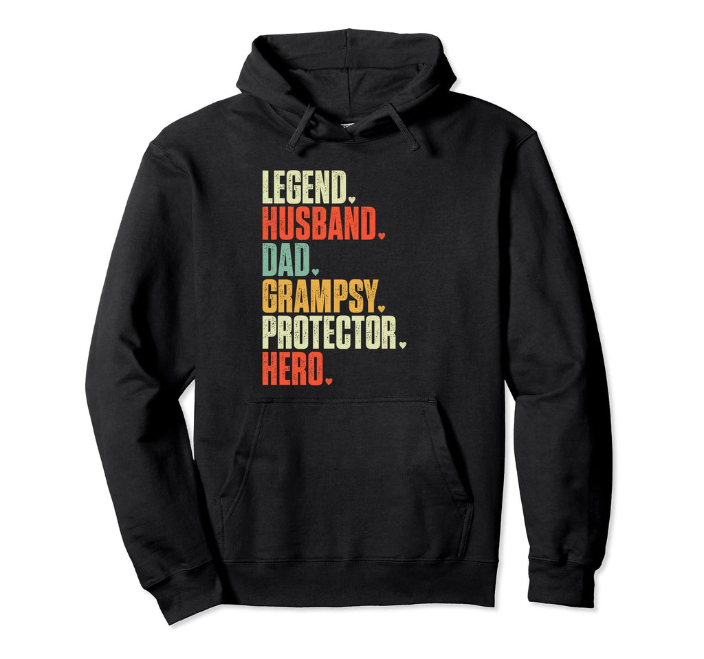Fathers Day Legend Husband Dad Grampsy Hoodie - Minimalist Print Men Women - T-Shirt, Sweatshirt, Hoodie