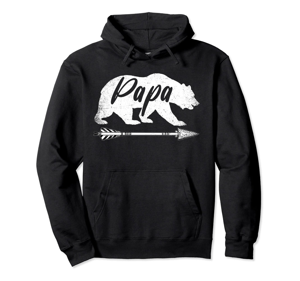 Papa Bear Grandpa Fathers Day Dad Pops Hoodie - Trendy Graphic Men Women - T-Shirt, Sweatshirt, Hoodie