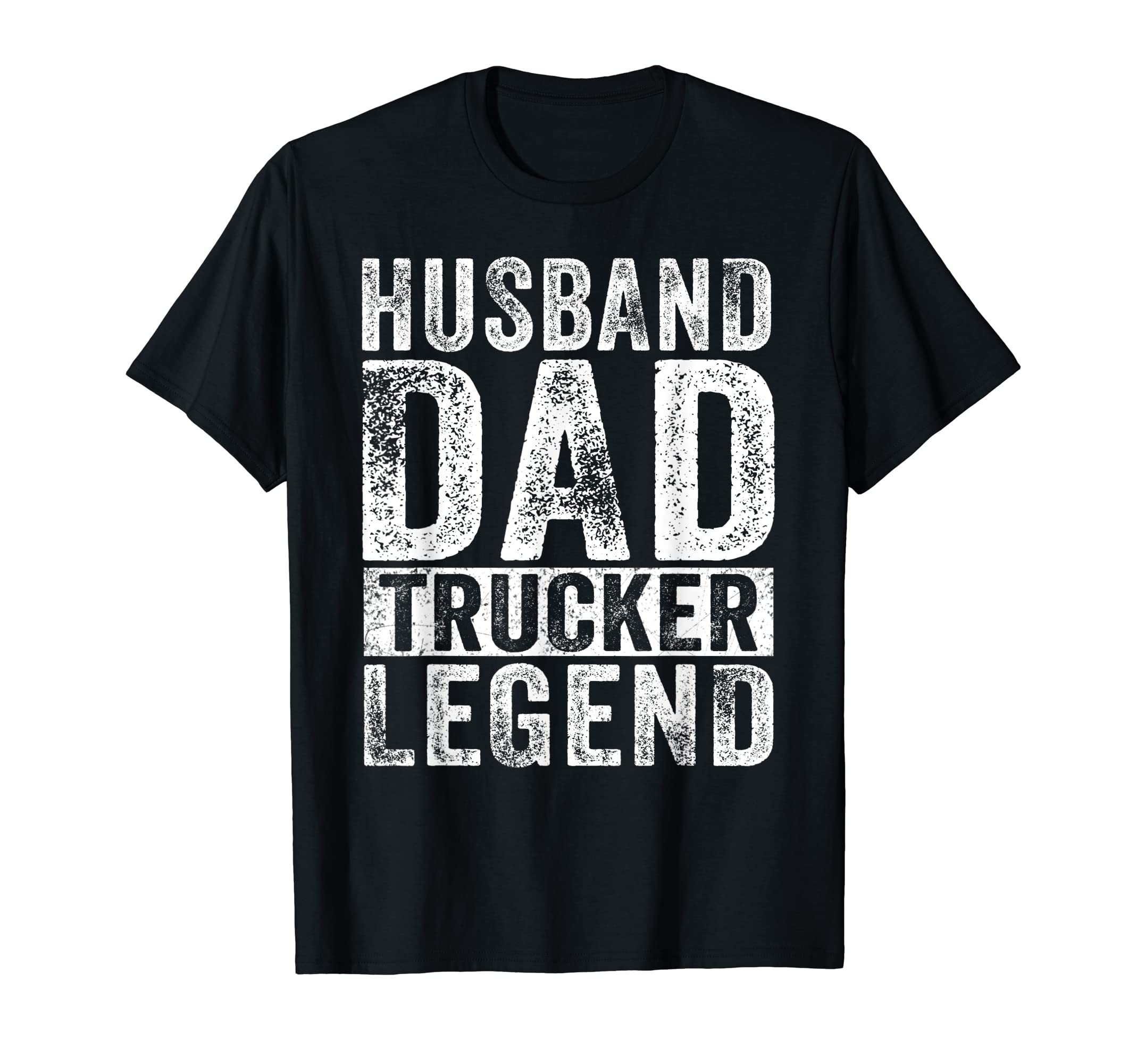 Mens Husband Dad Trucker Legend T-Shirt - Custom Art Print for Adults - T-Shirt, Sweatshirt, Hoodie