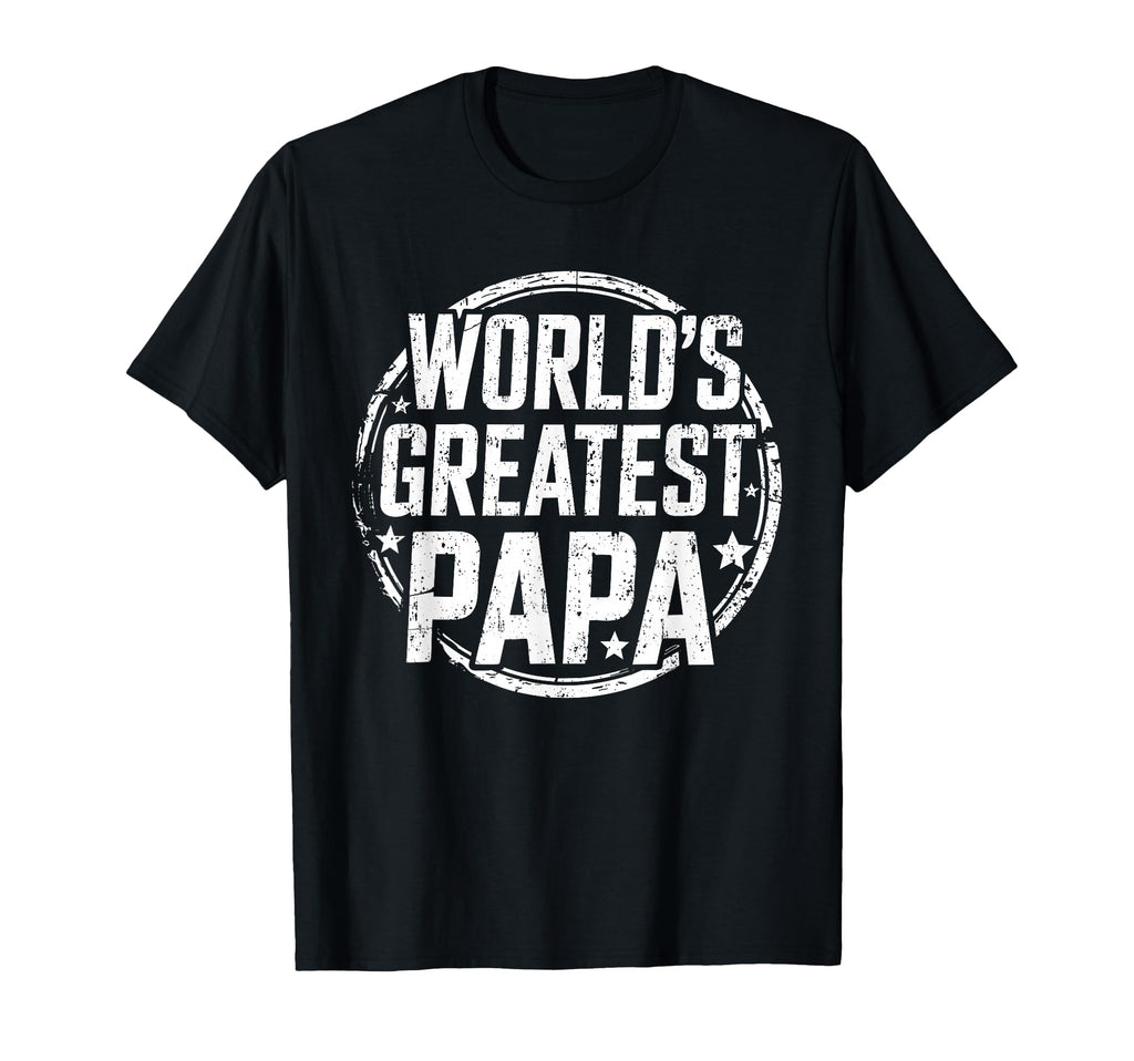 Worlds Greatest Papa Best Grandpa Fathers T-Shirt - Trendy Graphic Unisex - T-Shirt, Sweatshirt, Hoodie