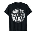 Worlds Greatest Papa Best Grandpa Fathers T-Shirt - Trendy Graphic Unisex - T-Shirt, Sweatshirt, Hoodie