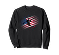 Patriotic American Or American Flag Or Sweatshirt - Unique Graphic Unisex - T-Shirt, Sweatshirt, Hoodie