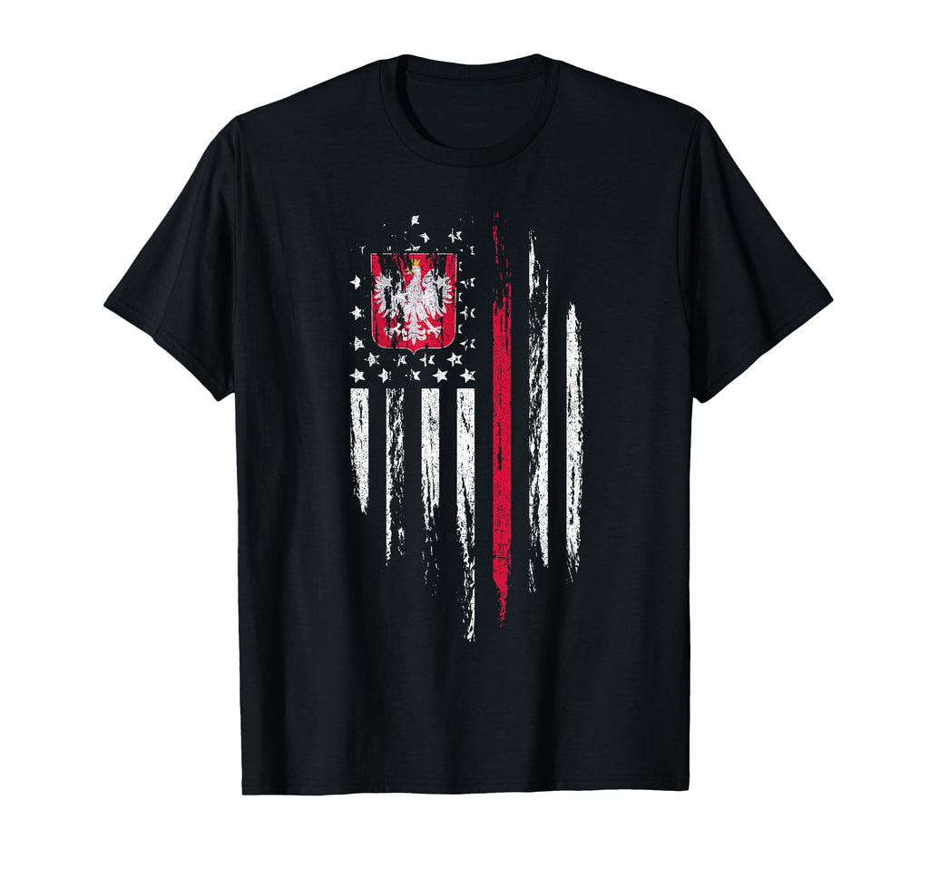 Polish American Flag Combo Poland Usa T-Shirt - Trendy Graphic for Adults - T-Shirt, Sweatshirt, Hoodie