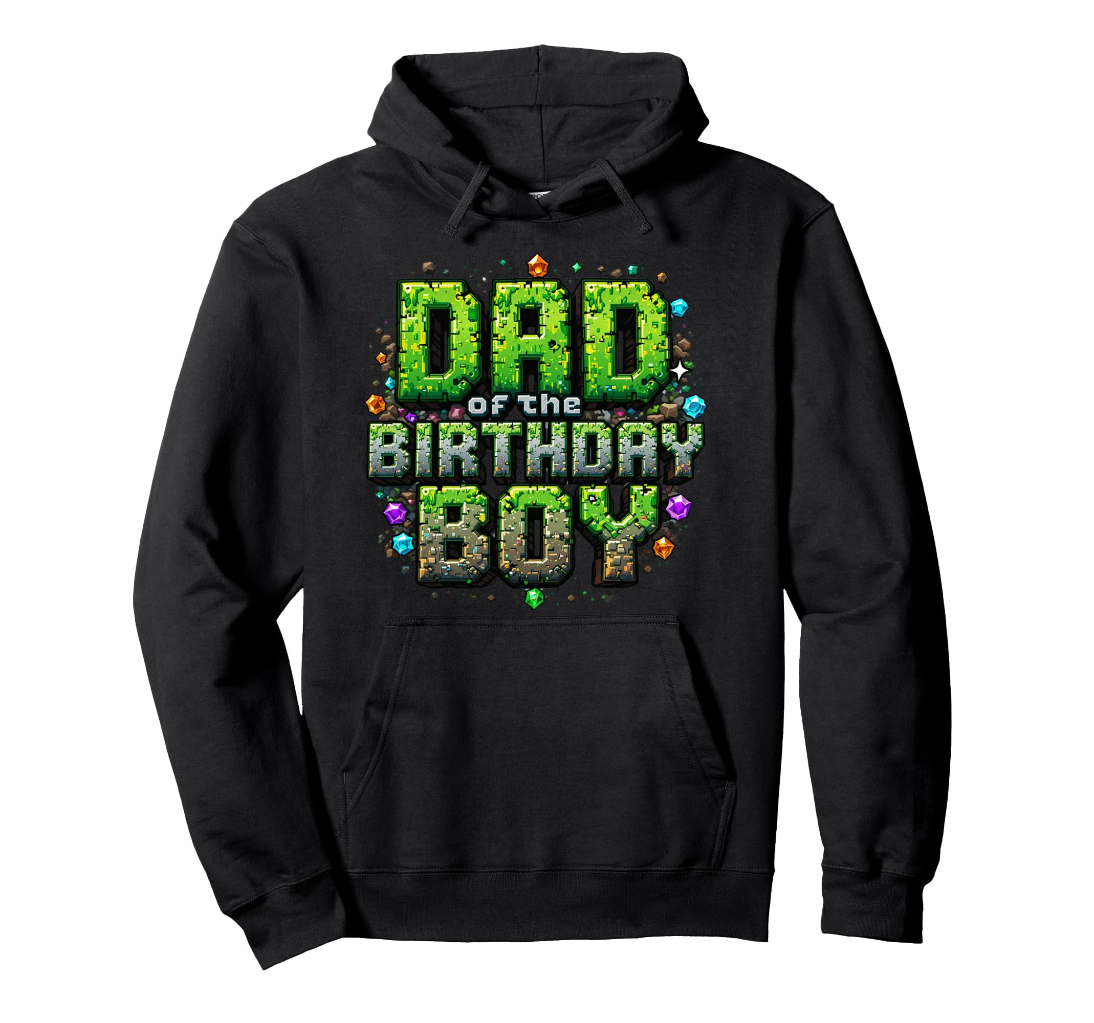 Dad Birthday Gamer Pixel Party Tees Hoodie - Unique Graphic for Adults - T-Shirt, Sweatshirt, Hoodie