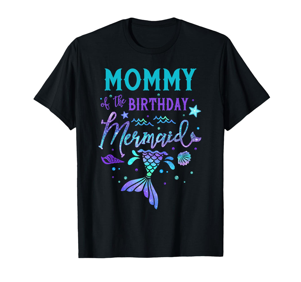 Mommy Birthday Mermaid Theme Party Squad T-Shirt - Custom Art Print Unisex - T-Shirt, Sweatshirt, Hoodie
