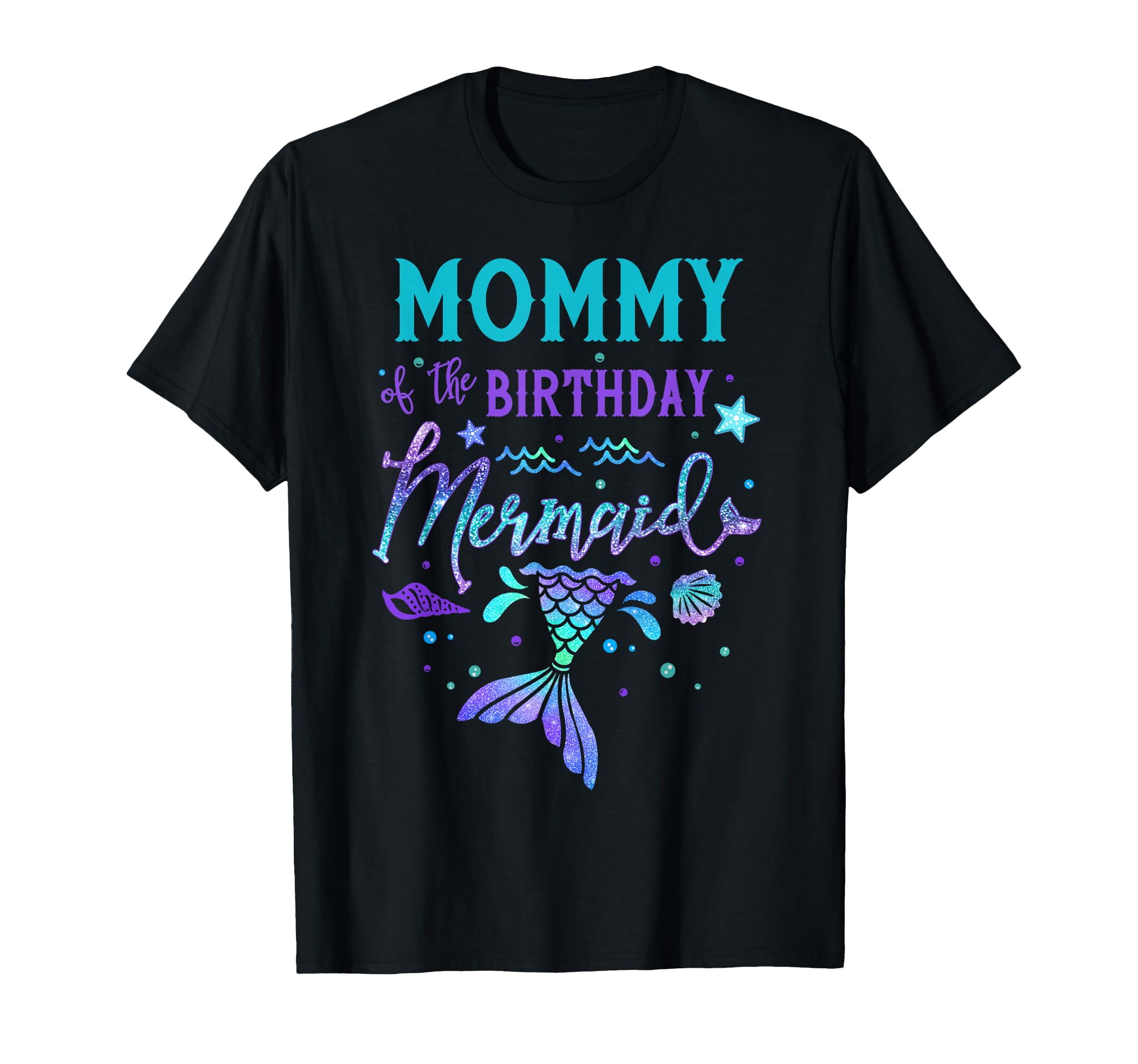 Mommy Birthday Mermaid Theme Party Squad T-Shirt - Custom Art Print Unisex - T-Shirt, Sweatshirt, Hoodie